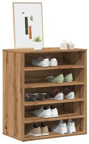 vidaXL Pantofar, stejar artizanal, 60x35x70 cm lemn prelucrat