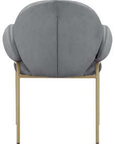 Set de scaune de sufragerie gri cu cotiere 2 buc. tapițat Iwama – Støraa