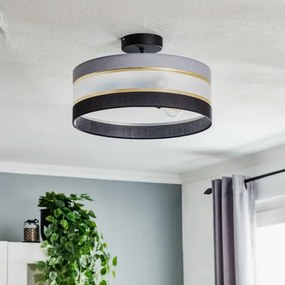 Lustră pe tijă HELEN 3xE27/15W/230V neagră/gri/aurie