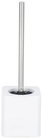 Perie WC cu suport, Alb, 39,5x12x12 cm, WENKO