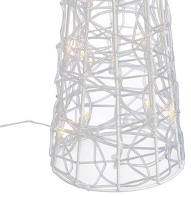 Brad de Crăciun transparent 60cm incl. LED IP44 - Coni