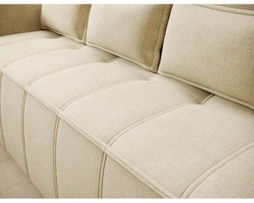 Canapea bej extensibilă/cu spațiu de depozitare cu tapițerie din catifea 242 cm Weltton – ELTAP