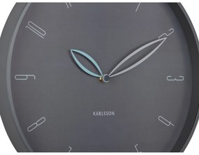 Karlsson 6012GY ceas de perete de design gri, diametru 40 cm