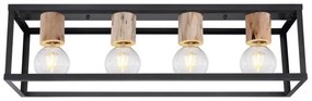 Plafoniera design modern HAGAR negru 15476-4D GL