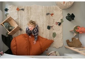 Fotoliu puf pentru copii verde/portocaliu Cathy the Carrot – Lorena Canals