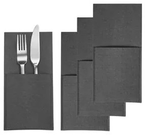 Set de buzunare pentru tacâmuri Westmark COZY, 22x 11 cm, 4 buc, antracit