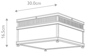 Plafonieră de exterior Elstead HOLBORN-F-DB HOLBORN 2xE27/60W/230V IP44