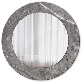 Oglinda rotunda rama cu imprimeu Marmură rustică