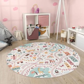 Covor de joacă pentru copii lavabil ø150 cm Furry World – Mila Home
