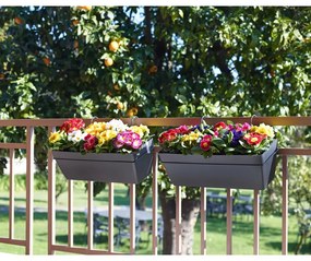 Jardinieră din plastic reciclat cu sistem de auto-irigare 50 cm Capri – Artevasi