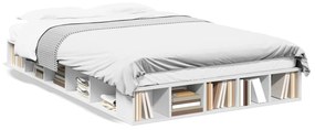 3280482 vidaXL Cadru de pat, alb, 120x200 cm, lemn prelucrat