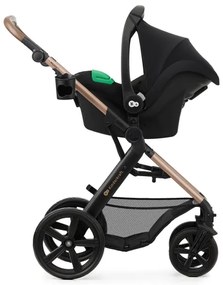 Cărucior de copii combinat 3 în 1 KINDERKRAFT MOOV 2 Sand beige + scaun auto MINK PRO