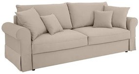 Canapea extensibilă Boston 271 Cutie de pat, Beige, 99x239x97cm, 98 kg, Picioare: Plastic