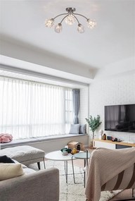 Lustra aplicata 5 becuri metal nickel satinat Astral