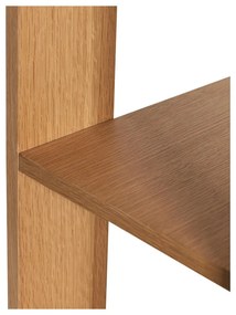 Bibliotecă în culoare naturală cu aspect de lemn de stejar 45x140x45 cm Merge – Hübsch