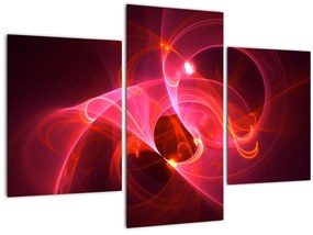Tabloul modern cu abstacție roz (90x60 cm)
