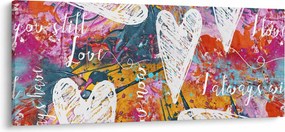 Tablou - Inima pe un fundal abstract (120x50 cm)