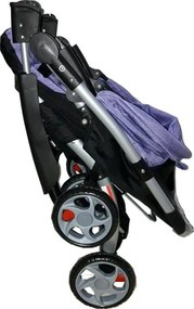 Carucior nou nascuti 2 in 1 BABY CARE™ PRO C18, Maner reversibil, Spatar reglabil in 3 trepte, Amortizoare, Frana picior,Pliabil , MOV