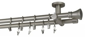 Galerie dubla picior universal -PRINCE- dubla 19/19 - crom mat (Alege marime: 400 cm)