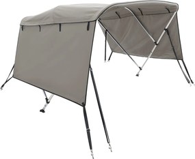 vidaXL Parasolar Bimini 3 arcuri pereți laterali, 183x(137-152)x137 cm