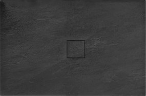 Cadita dus dreptunghiulara Rea Stone 80x120 negru