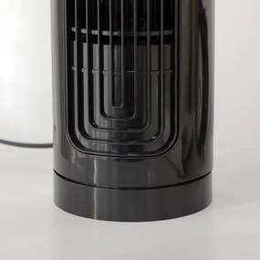 HOMCOM Ventilator Oscilant de Coloană, 3 Viteze, Design Compact, ABS și Cupru, Negru | Aosom Romania