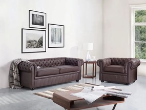 Canapea 3 locuri din piele Chichester (maro) . 1008701