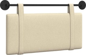 vidaXL Cap de pat suspendat Pe perete Crem 90 x 55 x 5 cm țesătură
