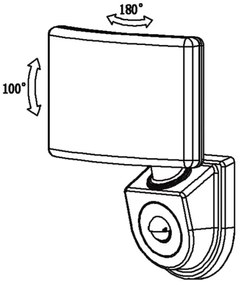 Lumina de sus Marbella C PIR - Spot LED cu senzor MARBELLA LED/15W/230V IP65