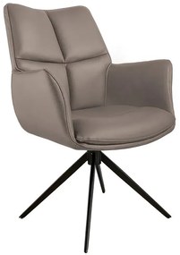 Scaun pivotant modern, Piele Naturala, Maro, PAPILLON