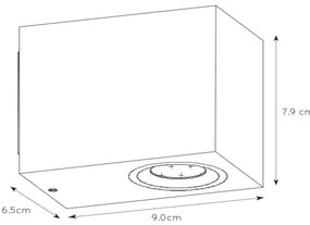 Aplică LED dimabilă de exterior Lucide 22860/05/31 ZORA 1xGU10/5W/230V IP44