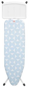 Masa de calcat Brabantia B 1005619, 124x38 cm, 7 pozitii de reglare, Suport generator de abur, Albastru deschis