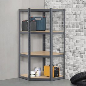 Juskys Raft de colt - 160x75x40-75 cm gri