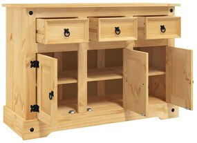 Servanta Corona, maro, 112x43x78 cm, lemn masiv de pin mexican