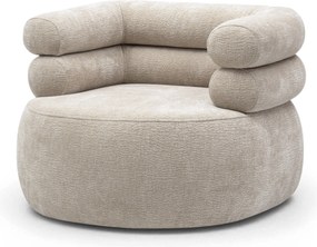 Fotoliu relaxant rotativ Melos - șenilă bej Dress me 15