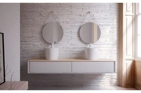 Bathco 4057 - Lavoar pentru blat FLORENCIA Ø 42 cm porțelan/alb