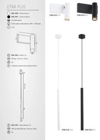 Pendul design minimalist Etna plus negru 8cm