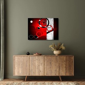 Tablou pe sticlă cu abstracție (70x50 cm)