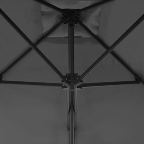 Umbrela soare de exterior, stalp din otel, antracit, 250x250 cm Antracit