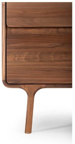 Comodă maro din lemn de nuc 90x90x45 cm Fawn – Gazzda