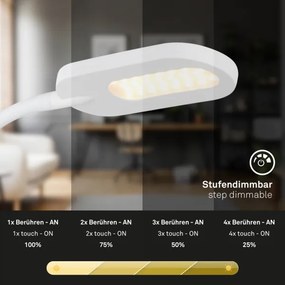 Lampă LED flexibilă dimabilă de perete Briloner 2177016 LED/6W/230V alb