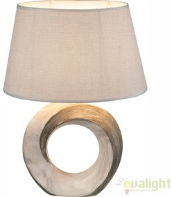 Veioza / lampa de masa design elegant din ceramica si abajur din tesatura Jeremy 21641T GL