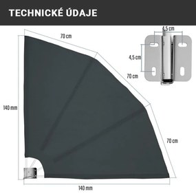 STILISTA Paravan de balcon, 140 x 140 cm, verde