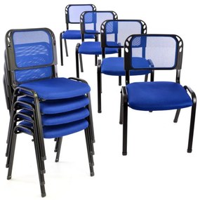 Set de scaune stivuibile - 8 buc, albastru