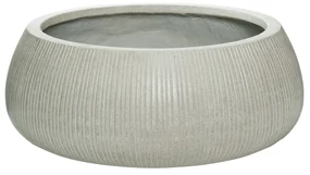 Ghiveci Eileen, gri deschis (canelare verticală), dimensiuni multiple - ghivece ceramice Mărime: XL - v. 14 cm, ⌀ 36 cm