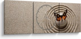Tablou - Grădina Zen (cu ceas) (90x30 cm)