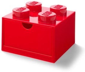 Cutie cu sertar pentru birou LEGO®, 15 x 16 cm, roșu