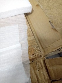 OFERTĂ Masă de sufragerie RAMOD albă 100x60 cm, decor stejar, calitate II