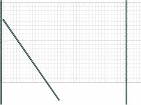 vidaXL Gard cu Stâlp Verde 1,5 x 10 m Oțel