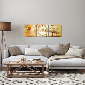 Tablou - Dispoziție de toamnă (cu ceas) (90x30 cm)